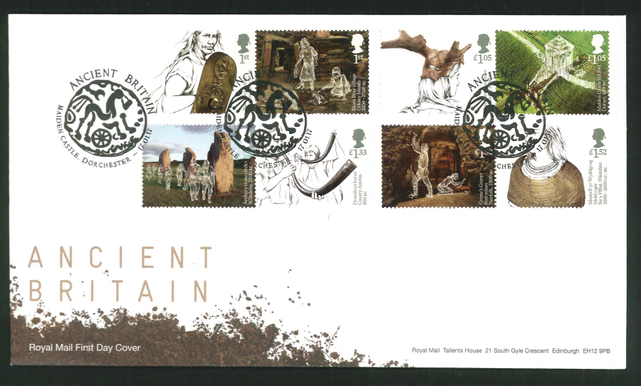 2017 - First Day Cover "Ancient Britain" - Maiden Castle Dorchester Postmark - Click Image to Close